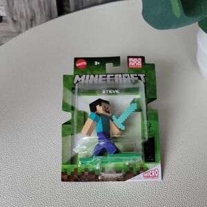 Mattel Minecraft Steve Figure with Blue and Green